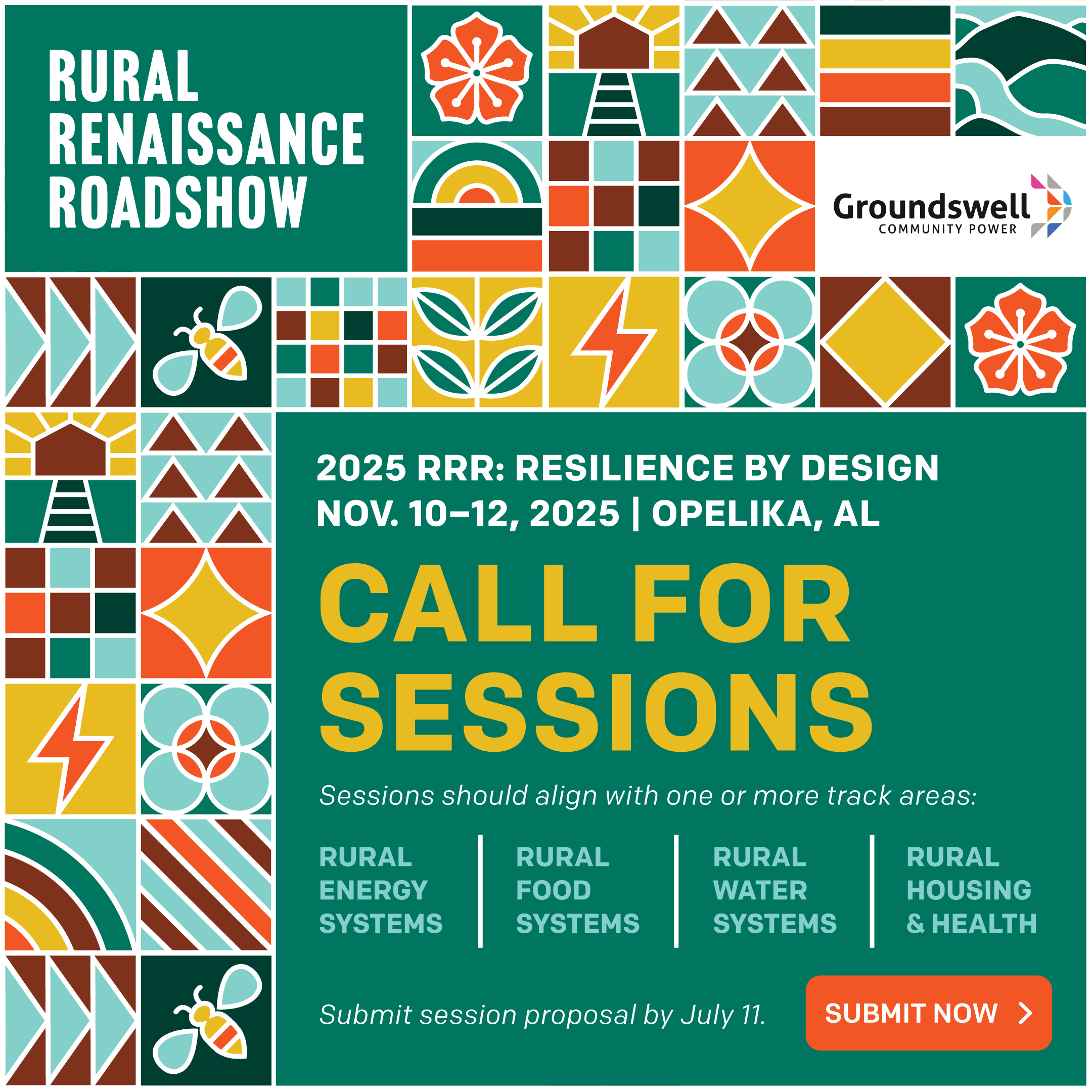 Rural Renaissance Roadshow, Call for Sessions